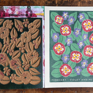 Birth Month Flowers Risograph Print: February
