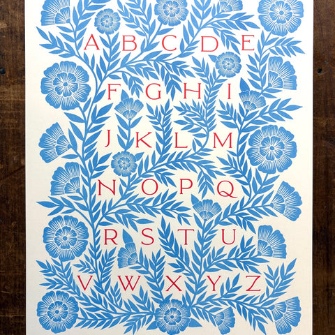 Alphabet Risograph Print