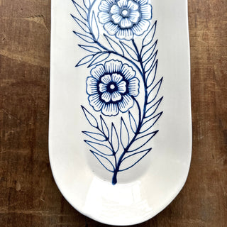 Hand Painted Long Platter - No. 5142