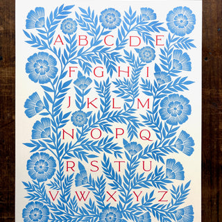 Alphabet Risograph Print