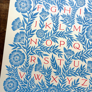 Alphabet Risograph Print