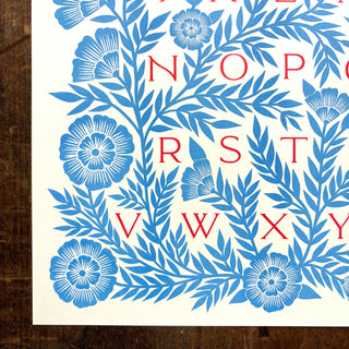 Alphabet Risograph Print