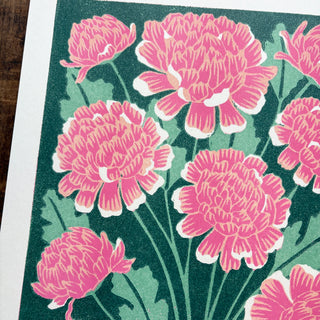 Birth Month Flowers Risograph Print: November