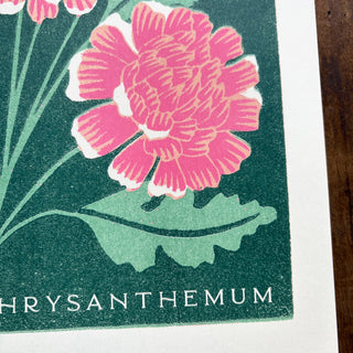 Birth Month Flowers Risograph Print: November
