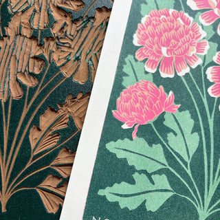 Birth Month Flowers Risograph Print: November