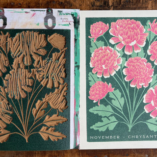 Birth Month Flowers Risograph Print: November