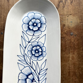 SECONDS : Hand Painted Long Platter - No. 5144