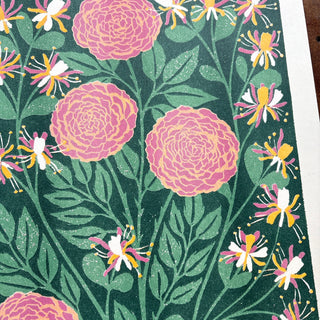 Birth Month Flowers Risograph Print: June