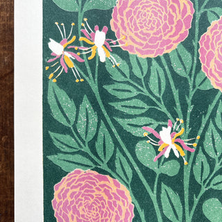 Birth Month Flowers Risograph Print: June