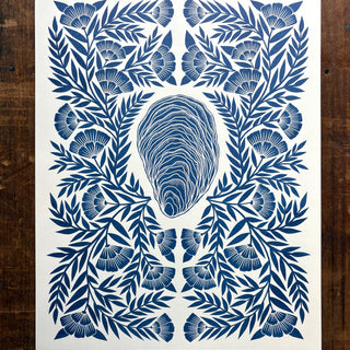 Oyster Risograph Print