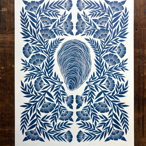 Oyster Risograph Print