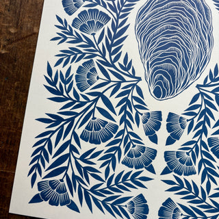 Oyster Risograph Print