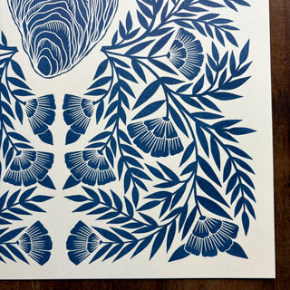 Oyster Risograph Print