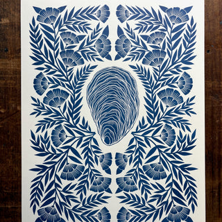 Oyster Risograph Print