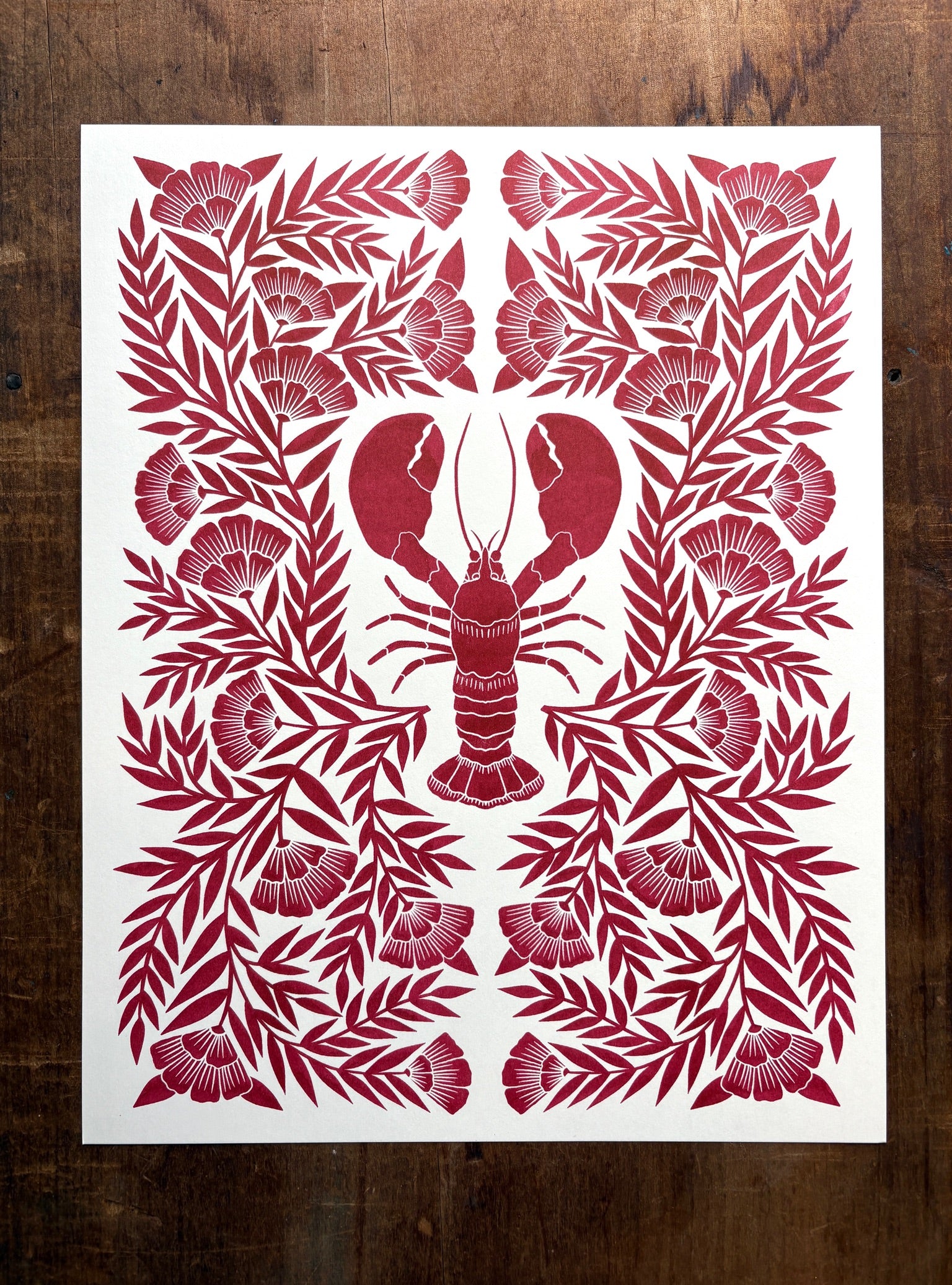 Lobster Risograph Print – Katharine Watson Shop