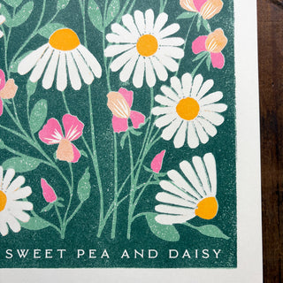 Birth Month Flowers Risograph Print: April