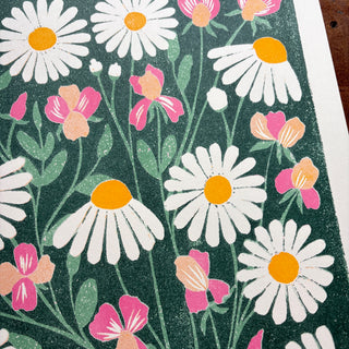 Birth Month Flowers Risograph Print: April