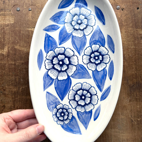 Hand Painted Ceramic Serving Dish - No. 5149