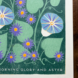 Birth Month Flowers Risograph Print: September