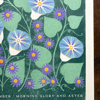 Birth Month Flowers Risograph Print: September