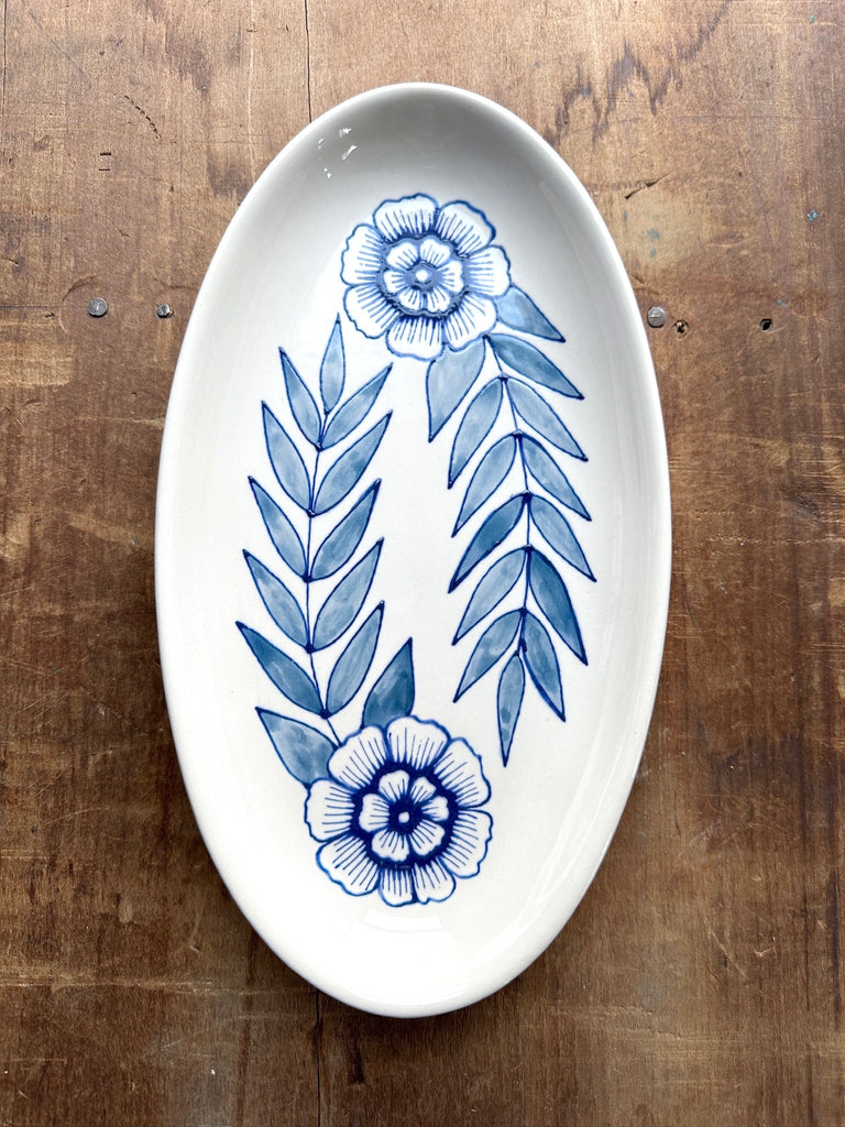 Hand Painted Ceramic Serving Dish - No. 5151