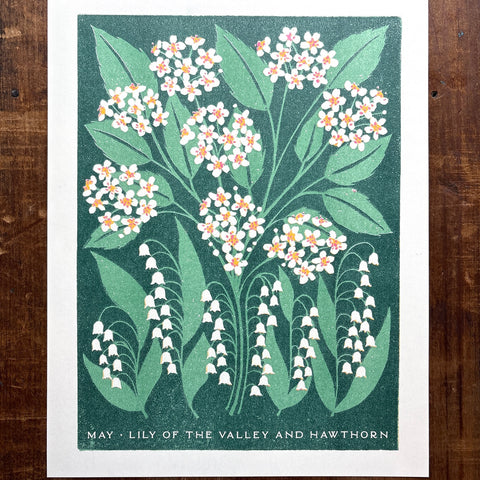 Birth Month Flowers Risograph Print: May