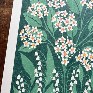 Birth Month Flowers Risograph Print: May