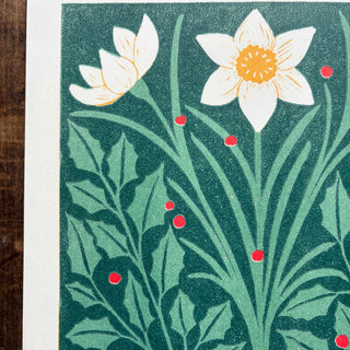 Birth Month Flowers Risograph Print: December