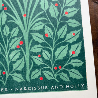 Birth Month Flowers Risograph Print: December