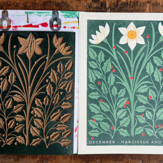 Birth Month Flowers Risograph Print: December