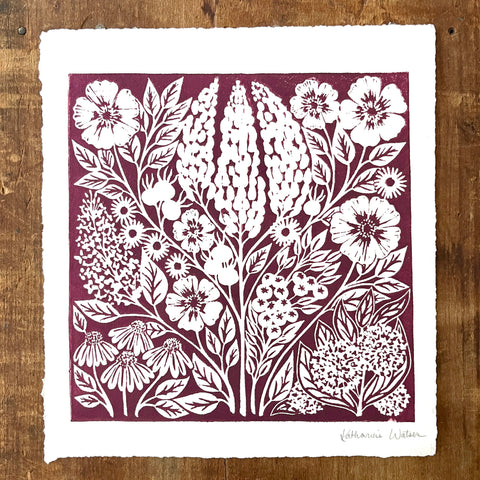 Hand Block Printed Art Print - No. 633