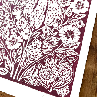Hand Block Printed Art Print - No. 633