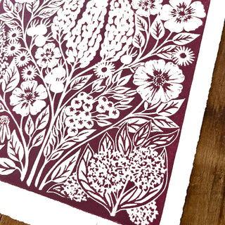 Hand Block Printed Art Print - No. 633