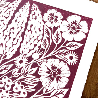 Hand Block Printed Art Print - No. 633
