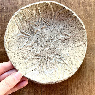 Block Printed Stoneware Bowl - No. 5453