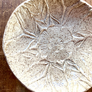 Block Printed Stoneware Bowl - No. 5453