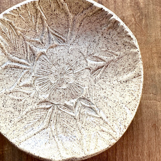 Block Printed Stoneware Bowl - No. 5453