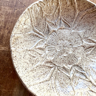 Block Printed Stoneware Bowl - No. 5453