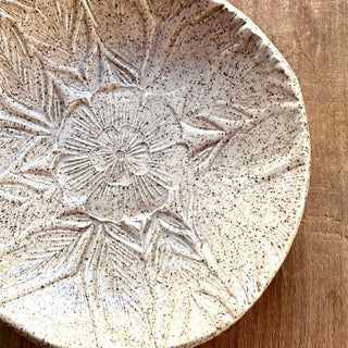 Block Printed Stoneware Bowl - No. 5453