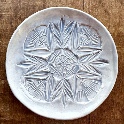 Block Printed Dessert Plate - No. 5464