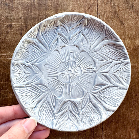 Block Printed Dessert Plate - No. 5465