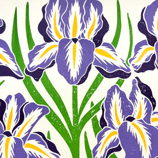 Garden Series: Iris Risograph Print