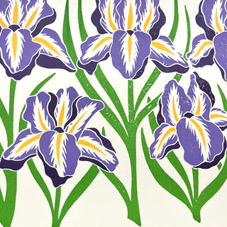 Garden Series: Iris Risograph Print