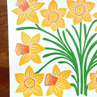 Garden Series: Daffodil Risograph Print