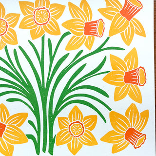 Garden Series: Daffodil Risograph Print