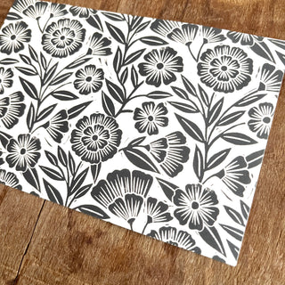 Block Floral Postcard
