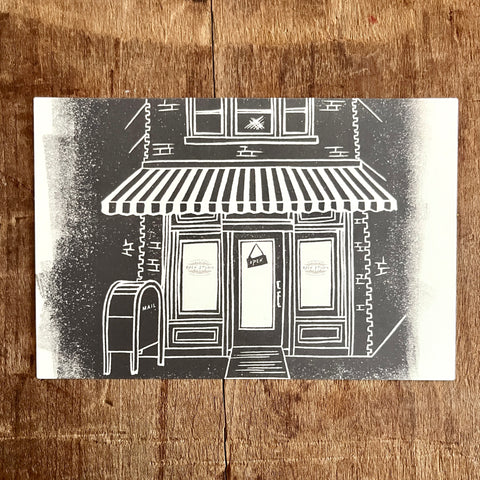 Open Studio, Black & White Postcard