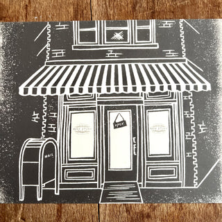 Open Studio, Black & White Postcard