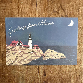 Greetings From Maine Postcard
