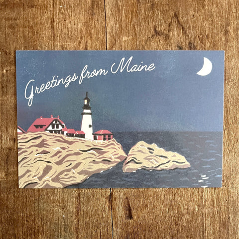 Greetings From Maine Postcard